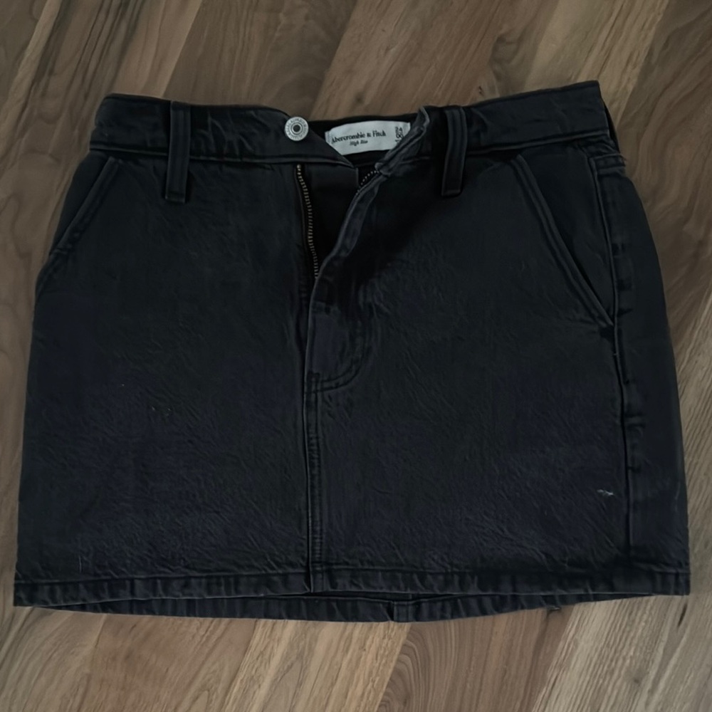 Women's Black Denim Skirt